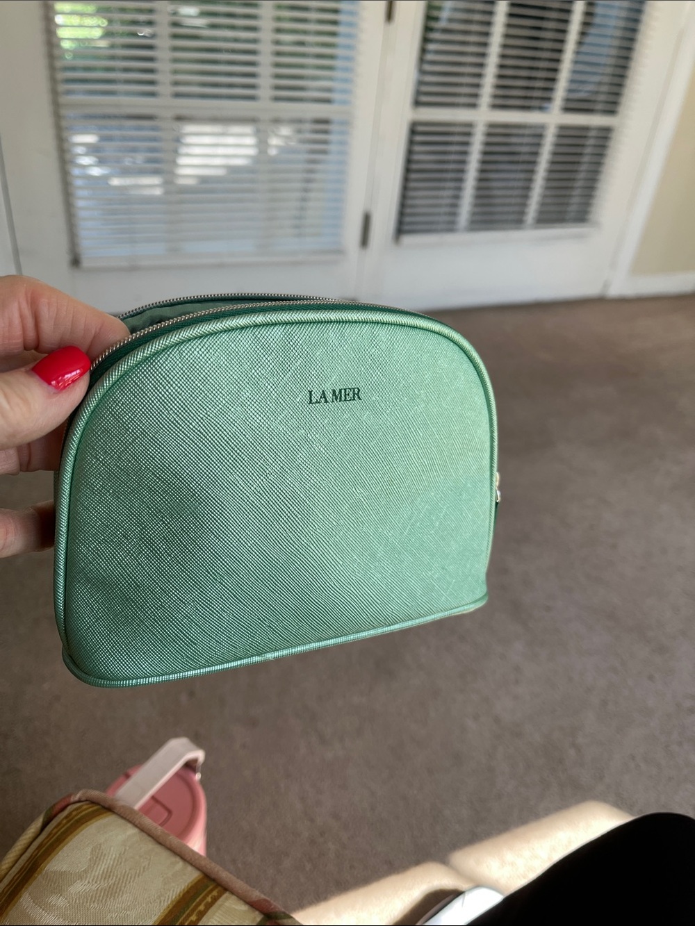 LaMer cosmetic bag